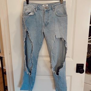 Forever 21 open ripped jeans